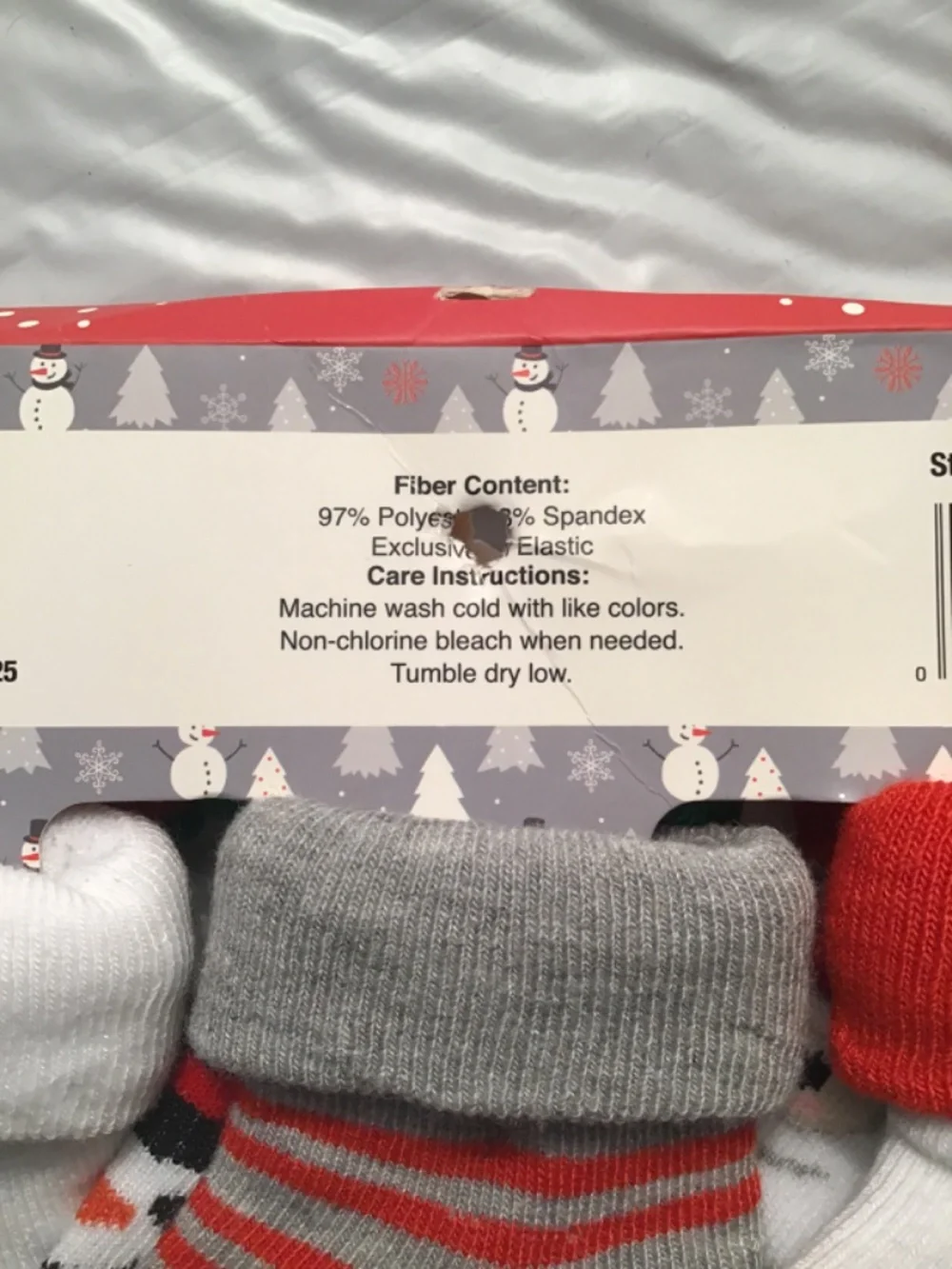 Holiday Baby Bootie Socks Size  0-12 months